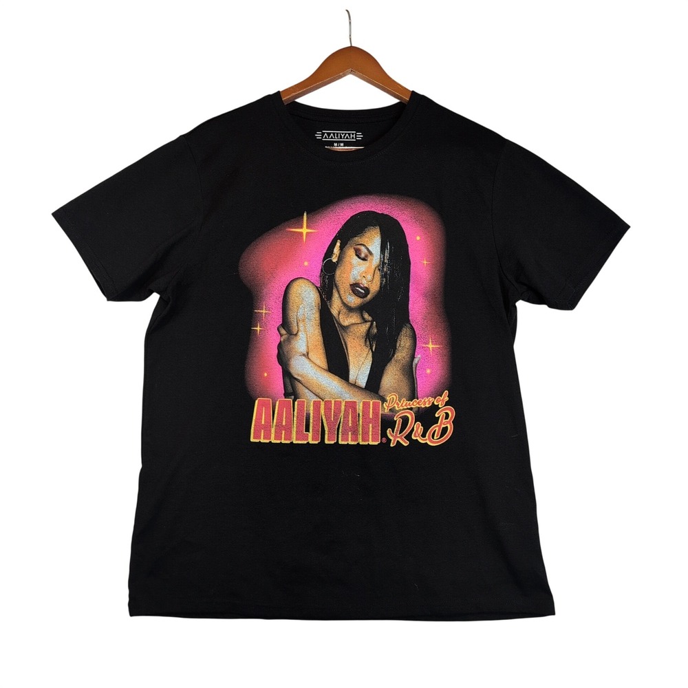 Aaliyah Princess of R&B Graphic Tee Black Mens Medium Short Sleeve T-Shirt